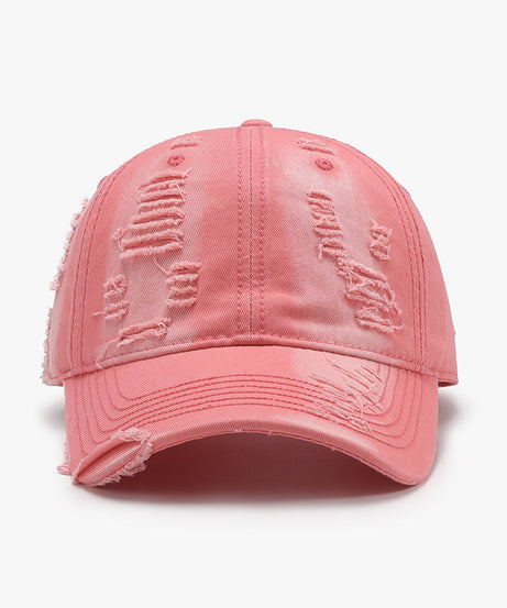 Distressed Adjustable Cotton Baseball Cap