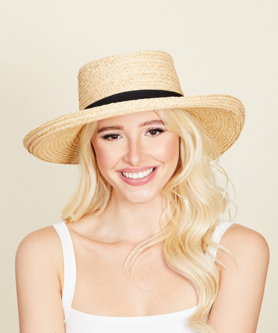 Fame Wide Brim Straw Weave Hat