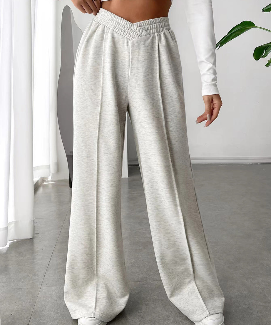 Elastic Waist Wide Leg Pants